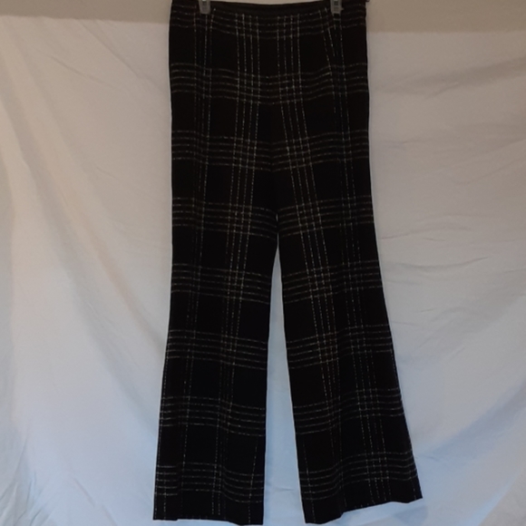 ESCADA 38 Virgin Wool Angora Plaid Wide Pants H300 - Picture 2 of 7